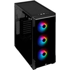 Corsair iCUE 220T RGB Gaming Case, Black