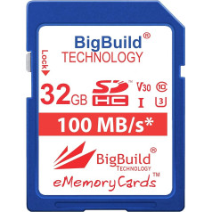 BigBuild Technology 32GB UHS-I U3 100MB/s Memory Card for Sony Cybershot DSC HX80 Camera Class 10 SDHC