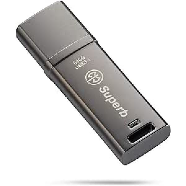 AX Superb 64 GB USB 3.1 SuperSpeed USB zibatmiņas disks, Premium metāla korpuss, Memory Stick, lasīšanas ātrums līdz 400 MB/s