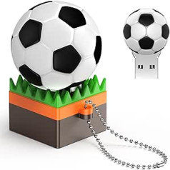 64 GB USB zibatmiņas zibatmiņa futbola formas Uflatek USB 3.0 atmiņas karte Balta USB zibatmiņas zibatmiņa futbola zibatmiņas zibatmiņa 64 GB liela ātruma zibatmiņas disks karikatūras zibatmiņas disks ārējās datu kartes