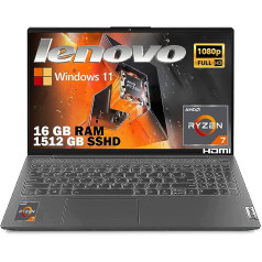 Lenovo Notebook Cpu Ryzen 7 5700U 8 RAM 16GB SSD + HD M.2 1512GB 15.6