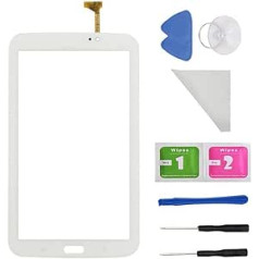 Black Touch Screen Replacement for Samsung Galaxy Tab 3 7.0 SM-T210 T210R T210L T217S 217A (WiFi Ver.No Speaker Hole) + Pre-installed Adhesive with Tools (White)