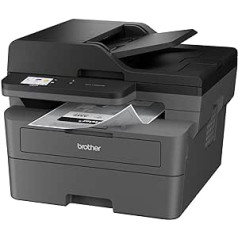 Brother Dcpl2660Dw 3-in-1 Multifunction Laser Printer, 34 Ppm, Front Printing, Auto Back, 6.8 cm Touchscreen, Fast Ethernet and WiFi