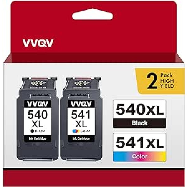 VVQV PG 540 XL Melns CL-541XL Kasetnes 540xl 541xl Multipack Canon printeru kasetņu nomaiņa 540 541 PG540 CL541 printeru kasetnēm Canon TS5150 MG3600 MG3600 MG3650s1 MG3650s1