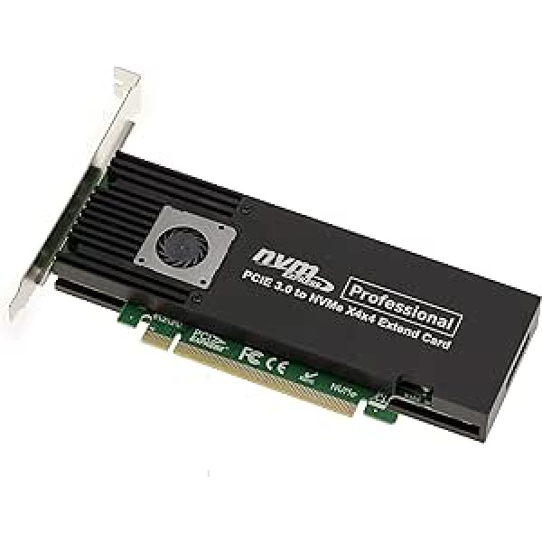 KALEA-INFORMATIQUE M2 PCIe 3.0 x16 kontrollera karte 4 SSD M.2 NVMe M atslēgai. Augsts un zems profils.ASM2824 mikroshēmojums