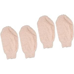 Frcolor Набор из 4 перчаток для мытья тела Губка для тела Натуральная губка для ванны Скрабы для тела для женщин Отшелушивающие варежки для тел