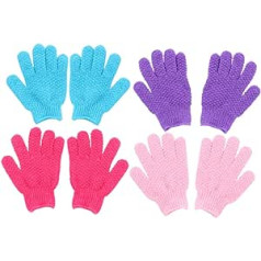 Amosfun Pack of 24 Bath Exfoliating Gloves Loofah Scrub Cloth Shower Gloves Exfoliating Textured Bath Gloves Exfoliating Glove for Household Shower Hat Shower Cap Cell Polyester Man