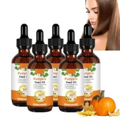 Aebdgdd Pumpkin Seed Oil for Hair Growth, Organic Pumpkin Seed Oil for Hair, Organic Pumpkin Seed Oil for Hair Growth, Improves Radiance of Hair and Skin, for Hair Growth, Beard, Eyelashes, Men and Women, 60