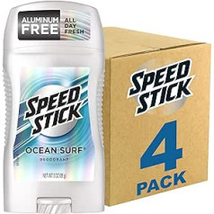 Speed Stick dezodorants vīriešiem, Ocean Surf, 3 unces, iepakojumā 4, 3 unces