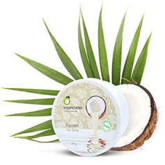 Tropicana Virgin Coconut Oil Tropicana Oil Natural Coconut Matu Maska 250 g | ar auksti presētu organisko kokosriekstu eļļu, argana eļļu un Litsea Glutinosa ekstrakta matu mitrinātāju, kas atjauno bojātus matus un samazina blaugznas. Dabiskā kosm