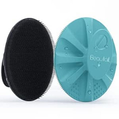 Beautail Silicone Body Scrubber Exfoliating Shower Bath Cleaning Brush Soft Bristles Wash Brush Perfect for Sensitive Skin and All Types of Skin 1 Piece Blue