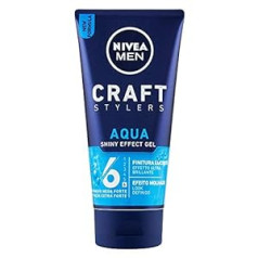 Nivea iepakojumā ir 6 Aqua Gel Wet Look Wet Look Wet efektam vīriešiem