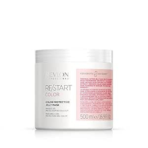 Revlon RE/START Colour Protective Jelly Mask, 500 ml, Colour-Enhancing Hair Mask, Hair Treatment Moisturises & Protects Against Fading, Mask with Natural Acai Extract, Unscented