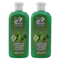 Badusan Добавка для ванны Пена для ванны Зеленое яблоко 2 x 500 мл Упаковка из 2 шт.
