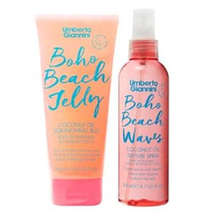 ‎Umberto Giannini Umberto Giannini Boho Beach Jelly Scrunching Jelly, 200 ml & Beach Waves Boho tekstūras aerosols 200 ml Styling Duo