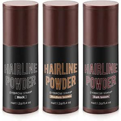 Qklovni 3 x Hairline Powder Stick matu ēnas pūderis ūdensizturīgs matu ēnojums pūderis matu pildviela matu šķiedras retināšanas matu pārklājumam pelēko matu sakni