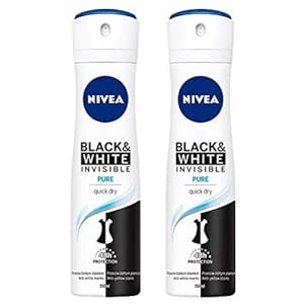 Nivea Pretsviedru aerosols Black & White Invisible Pure 150 ml