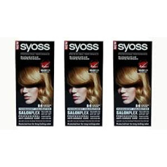 Syoss 3 x Syoss Professional pastāvīgā krāsa, Salonplex 8-6 Light Blonde, iepakojumā pa 3