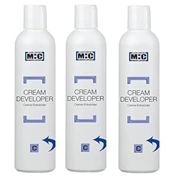 Meister Coiffeur Cream Developer C 4,0% 3 x 250 ml H2O2 Cream Oxide by M:C