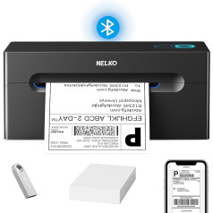 Nelko Bluetooth DHL etiķešu printeris, uzlīmju printeris 4x6 piegādes etiķešu printeris Bluetooth termiskais printeris Shopify Zalando Ebay Amazon UPS, atbalsta Android/iOS un Windows/Mac/Chrome