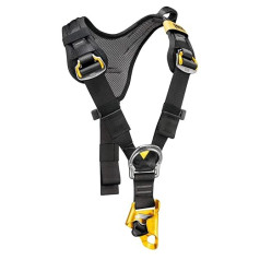 PETZL c81caa Top Croll Brust Geschirr mit integrierter ventralpelotte Seil Klemme, schwarz/gelb