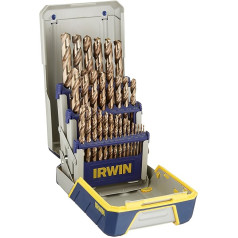 Irwin Industrial Tools 3018002 Twist urbju komplekts ar taisnu kātu, garums, kobalts, 29 gab Pro futrālis