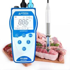 Apera Instruments PH8500-MT gaļas un zivju PH mērītājs ar GLP atmiņu un datu izvadi (pH diapazons: 0 līdz 14,00)