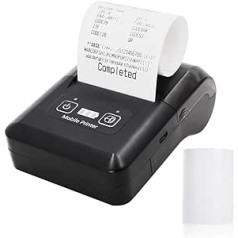 Bisofice pārnēsājamais čeku printeris 58 mm bezvadu termiskā printera čeku printeris ar 1 papīra rulli, Bluetooth + USB, saderīgs ar iOS, Android, Windows, pārdošanai restorānos, mazumtirdzniecībā
