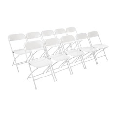 Bolero viegli saliekamie krēsli 800 (A) x 440 (P) x 480 (G) mm balti