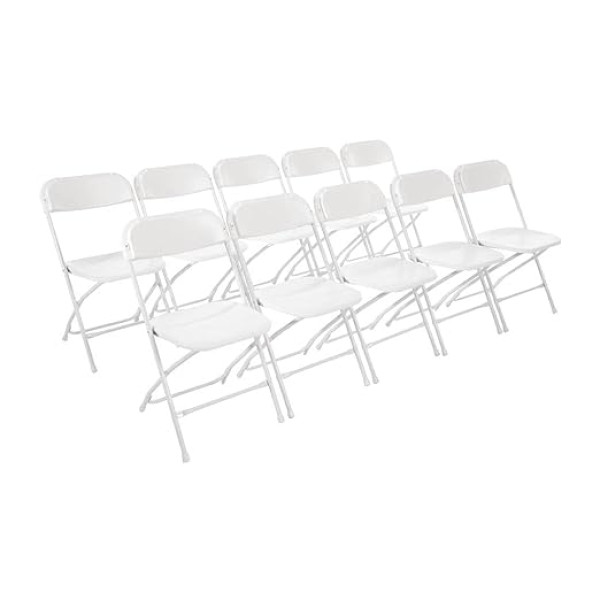 Bolero Lightweight Folding Chairs 800 (H) x 440 (W) x 480 (D) mm White
