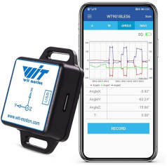 [Bluetooth 5.0 akselerometrs + slīpuma mērītājs] WT901BLECL MPU9250 augstas precizitātes 9 asu žiroskops + leņķis (XY 0,05 ° precizitāte) + magnetometrs ar Kalmana filtru, 3 asu AHRS IMU sensors