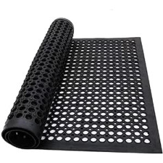MYOYAY Rubber Ring Heavy Duty Outdoor Mat 3ft x 5ft Non-Slip Drainage Door Mat Anti Fatigue Rubber Entrance Mats for Schools Office Workshop Warehouse Kitchen Sports Complex Walkways