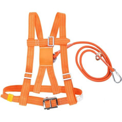 Half Arrest Harness, Aerial Work Safety Belt, Outdoor Adjustable Climbing Harness, Safety Belt, Rescue Rope, Suitable for Electricians, Building Construction, Outdoor Wall Cleaning, Climbing (Small
