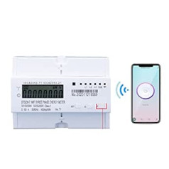 Einfach verkabelter Energiemonitor, WIFI Smart TUYA 3P 4-Draht-Energiezähler 3 * 120 V 3 * 220 V 3 * 230 V 50/60 Hz Timer Stromverbrauchsmonitor KWh-Meter Wattmeter Mit automatischer unufzeich