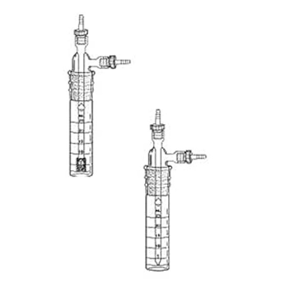 ACE GLASS 7533-18 Midget Bubbler, komplett ar 0-25 ml graduierter Flasche und #7 Ace-Safe und Trade, Stopper mit Porosität A Filterspitze