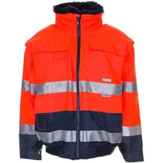 Planam Größe XXXL Herren Warn-/Wetterschutz Comfortjacke 2 krāsu oranžs jūras modelis 2046