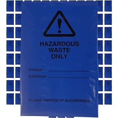 100 x Blue Dangerous Waste Bags