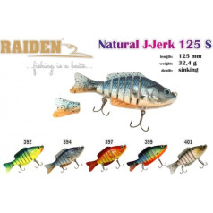 Vobleris RAIDEN «Natural J-Jerk» 125 S