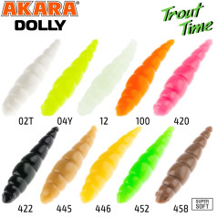 Silikona māneklis AKARA SOFTTAIL «Trout Time DOLLY 1.8» Cheese