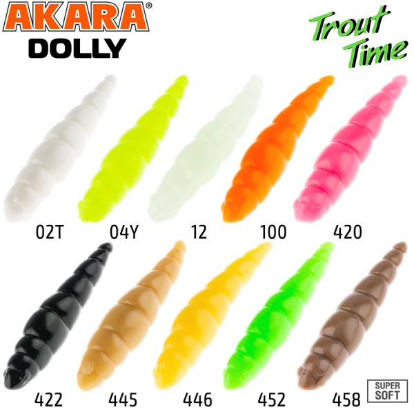 Silikona māneklis AKARA SOFTTAIL «Trout Time DOLLY 1.8» Cheese