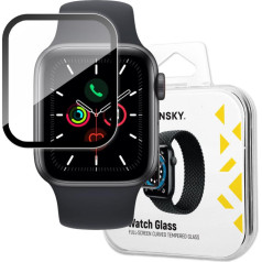 Hibrīds aizsargstikls Apple Watch 4/5/6/SE 40mm Watch Glass melns