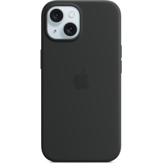 Apple Оригинальный силиконовый чехол Apple для iPhone 15 Silicone Case MagSafe, черный
