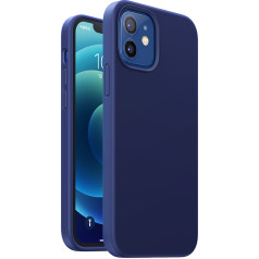 Гибкий силиконовый чехол для iPhone 12 mini Protective Silicone Case, темно-синий