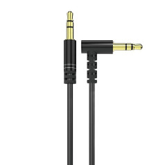 Dudao Leņķiskais kabelis AUX audio mini ligzda 3.5mm 1m melns