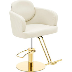 Косметическое парикмахерское кресло Physa WINSFORD с подставкой для ног - кремовый - золото