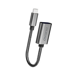 Dudao Adaptera OTG kabelis no USB uz USB-C, pelēks