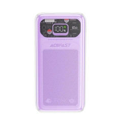 Acefast Powerbank 10000 мАч Sparkling Series быстрая зарядка 30 Вт фиолетовый