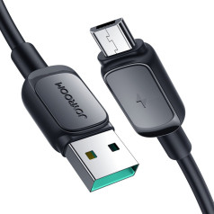 Kabelis microUSB - USB 2.4A 480Mbps 2m melns