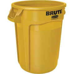 Ведро BRUTE Round 121L для промышленных отходов и пищевых отходов - желтое