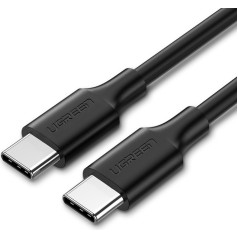 USB-C kabelis uzlādei un datu pārsūtīšanai 3A 0,5m melns